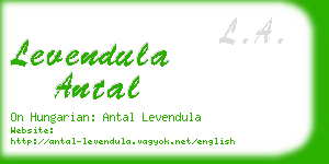 levendula antal business card